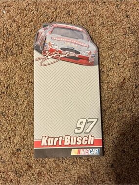 Kurt Busch NASCAR 97 Red Notepad